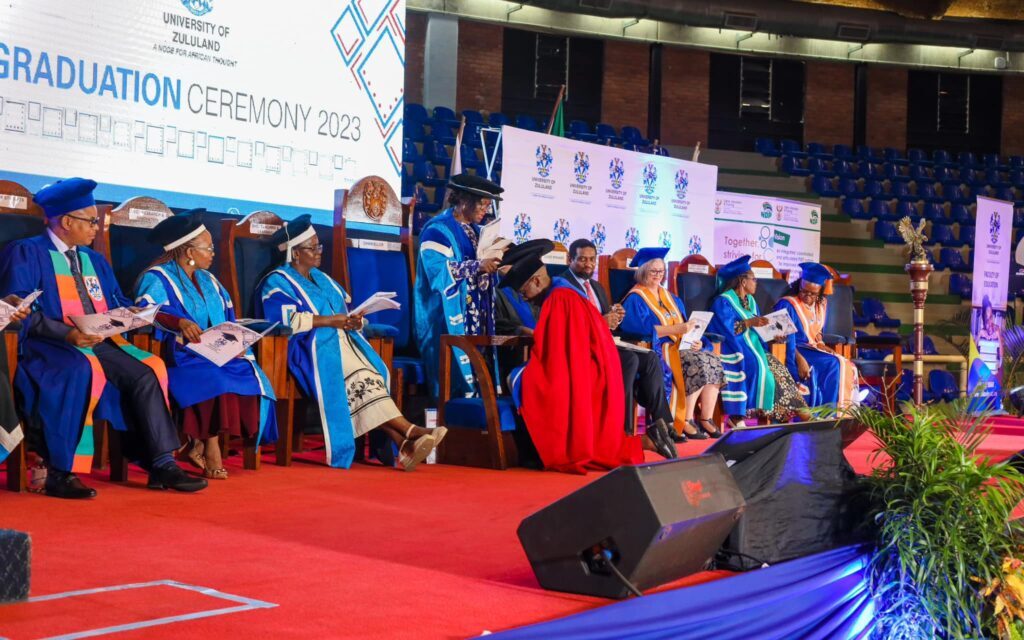 Walking in the footsteps of giants, Manamela challenges teacher graduates to aim higher than those who walked before them