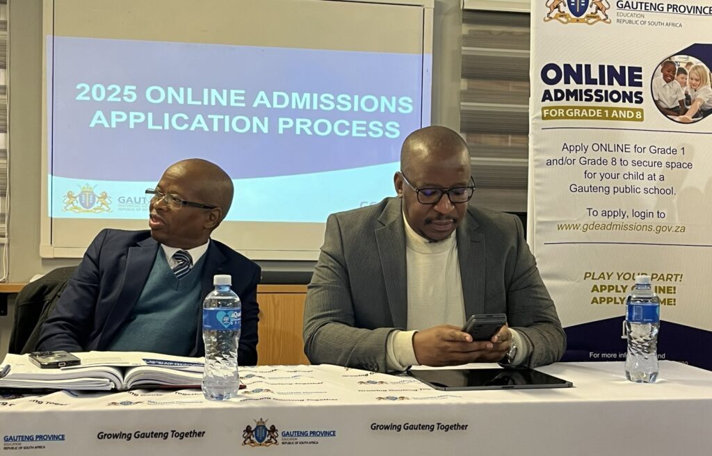 Gauteng 2025 Online Admissions for Grade 1, 8 opens on Thursday